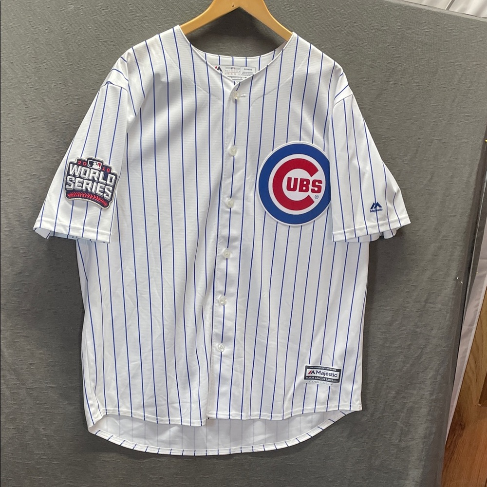 Majestic White and Blue Cubs  ( Cris Bryant )Baseball Jersey